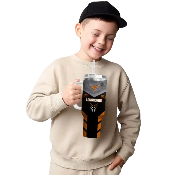 custom texas longhorns arrow armor orange black curved tumbler latest model.webp