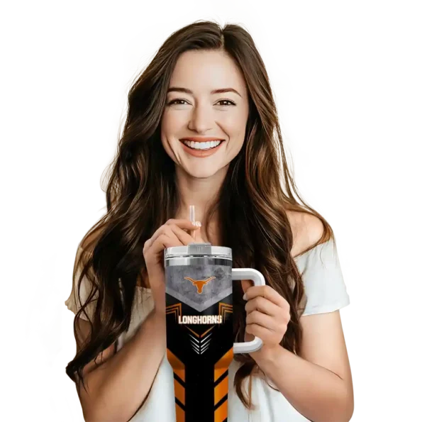 custom texas longhorns arrow armor orange black curved tumbler premium grade.webp