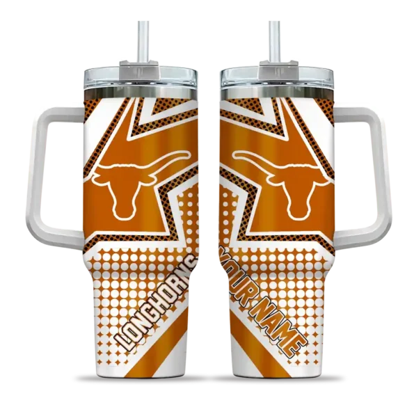 custom texas longhorns arrow burst orange curved tumbler best selling.webp