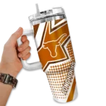 custom texas longhorns arrow burst orange curved tumbler best selling.webp