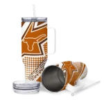 custom texas longhorns arrow burst orange curved tumbler best selling.webp