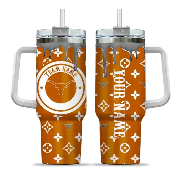 custom texas longhorns bullseye drips orange curved tumbler best selling.webp