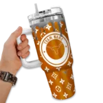 custom texas longhorns bullseye drips orange curved tumbler best selling.webp