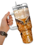 custom texas longhorns chevron stripe orange curved tumbler best selling.webp