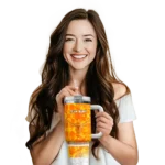 custom texas longhorns geometric prism orange curved tumbler best selling.webp