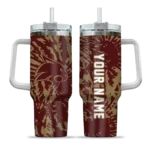 custom texas state bobcats burst swirl maroon curved tumbler best selling.webp