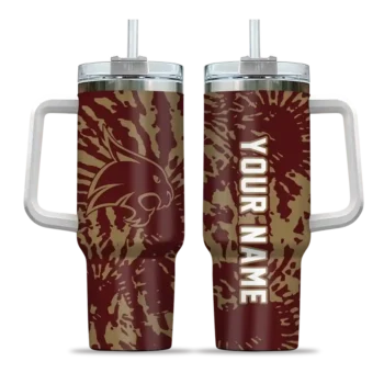 custom texas state bobcats burst swirl maroon curved tumbler best selling.webp