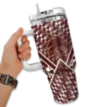 custom texas state bobcats chevron angle maroon curved tumbler best selling.webp