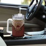 custom texas state bobcats hex texture maroon curved tumbler best selling.webp