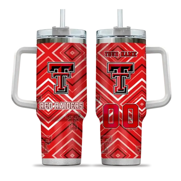 custom texas tech red raiders bold diamonds red curved tumbler best selling.webp
