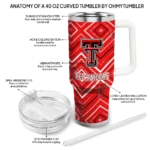 custom texas tech red raiders bold diamonds red curved tumbler best selling.webp