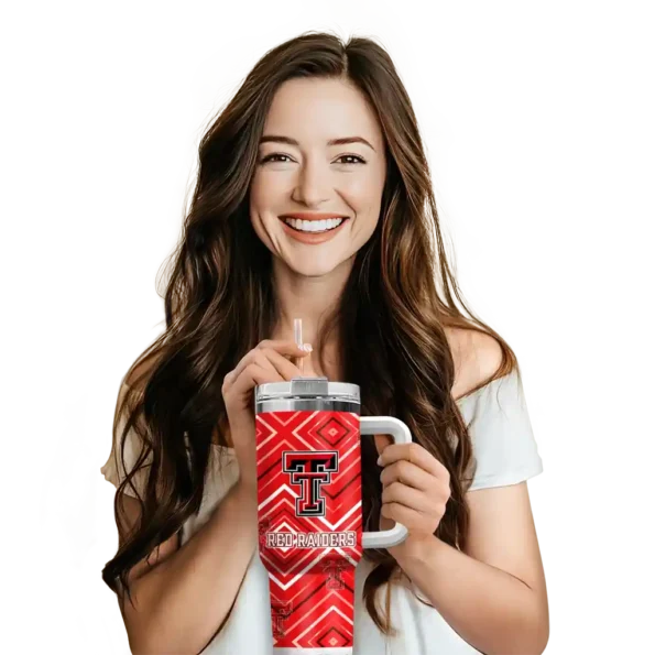 custom texas tech red raiders bold diamonds red curved tumbler premium grade.webp
