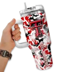 custom texas tech red raiders camo mashup red white curved tumbler best selling.webp