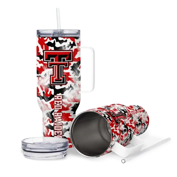 custom texas tech red raiders camo mashup red white curved tumbler high quality.webp