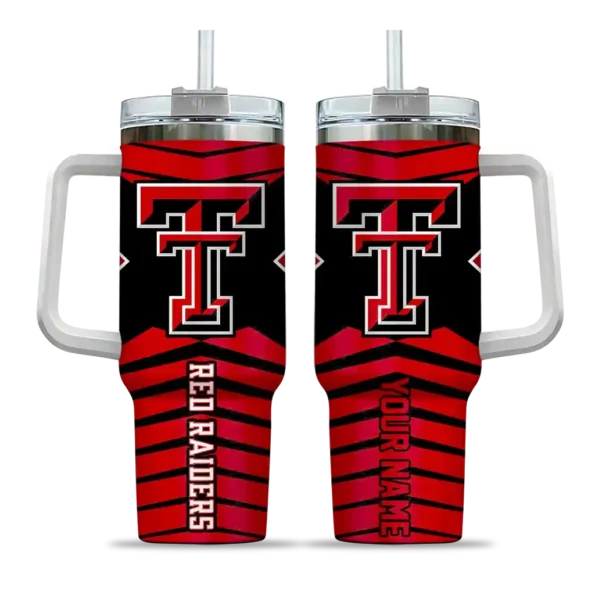 custom texas tech red raiders chevron layers red curved tumbler best selling.webp