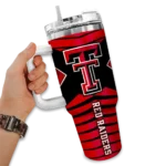 custom texas tech red raiders chevron layers red curved tumbler best selling.webp