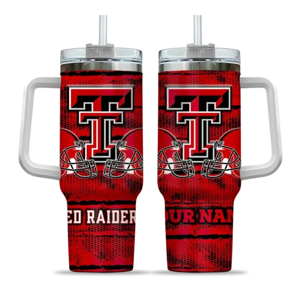 custom texas tech red raiders honey streaks red curved tumbler best selling.webp