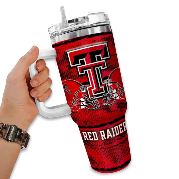 custom texas tech red raiders honey streaks red curved tumbler fashion forward.webp