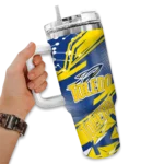 custom toledo rockets abstract paths blue curved tumbler best selling.webp