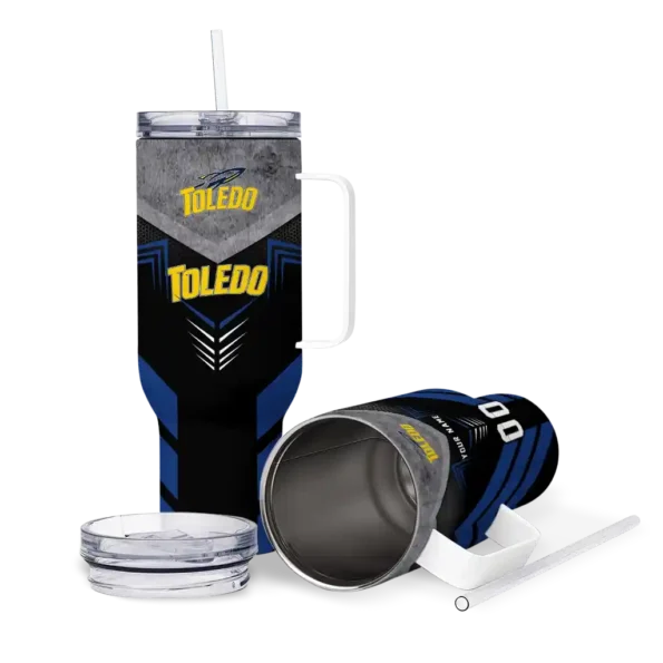 custom toledo rockets arrow armor blue black curved tumbler high quality.webp