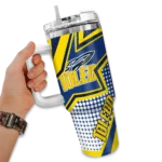 custom toledo rockets arrow burst blue curved tumbler best selling.webp