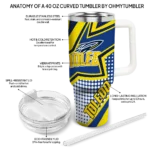 custom toledo rockets arrow burst blue curved tumbler best selling.webp