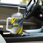 custom toledo rockets arrow burst blue curved tumbler best selling.webp