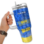 custom toledo rockets geometric prism blue curved tumbler best selling.webp