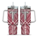 custom troy trojans chevron angle red curved tumbler best selling.webp