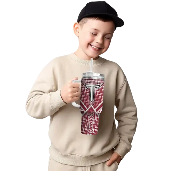 custom troy trojans chevron angle red curved tumbler latest model.webp