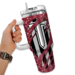 custom troy trojans claw cut red black curved tumbler best selling.webp