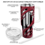 custom troy trojans claw cut red black curved tumbler best selling.webp