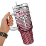 custom troy trojans hex texture red curved tumbler best selling.webp