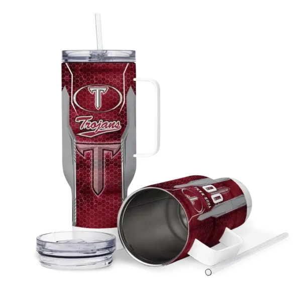 custom troy trojans hexagon armor red curved tumbler high quality.webp