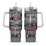 custom troy trojans superman shield red gray curved tumbler best selling.webp