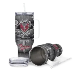 custom troy trojans superman shield red gray curved tumbler best selling.webp