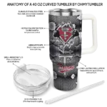 custom troy trojans superman shield red gray curved tumbler best selling.webp
