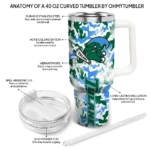 custom tulane green wave camo mashup green white curved tumbler best selling.webp