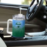 custom tulane green wave gradient dots green curved tumbler best selling.webp