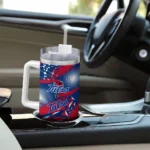 custom tulsa golden hurricane abstract paths blue curved tumbler best selling.webp