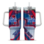 custom tulsa golden hurricane arrow burst blue curved tumbler best selling.webp