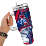 custom tulsa golden hurricane arrow burst blue curved tumbler best selling.webp