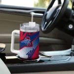 custom tulsa golden hurricane arrow burst blue curved tumbler best selling.webp