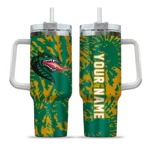 custom uab blazers burst swirl green curved tumbler best selling.webp
