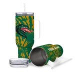 custom uab blazers burst swirl green curved tumbler best selling.webp