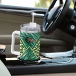 custom uab blazers chevron angle green curved tumbler best selling.webp
