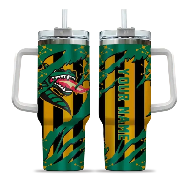 custom uab blazers claw cut green black curved tumbler best selling.webp