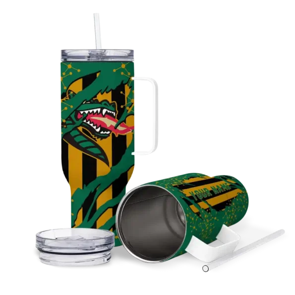 custom uab blazers claw cut green black curved tumbler high quality.webp