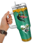 custom uab blazers heart helmet motif green curved tumbler best selling.webp