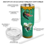 custom uab blazers heart helmet motif green curved tumbler best selling.webp